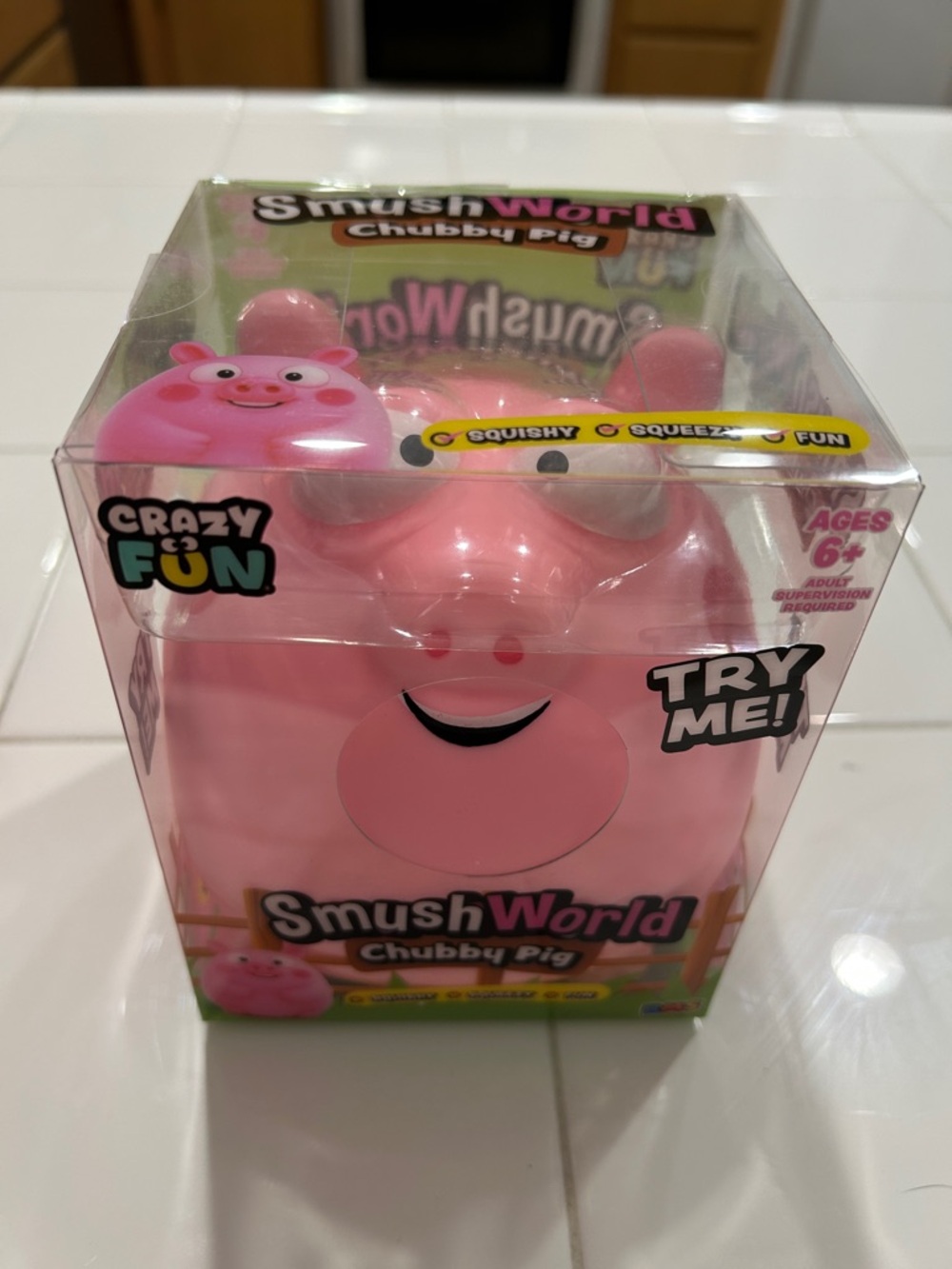 SmushWorld Chubby Pig Squishy Toy - Pink